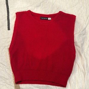 Vintage cropped sweater vest